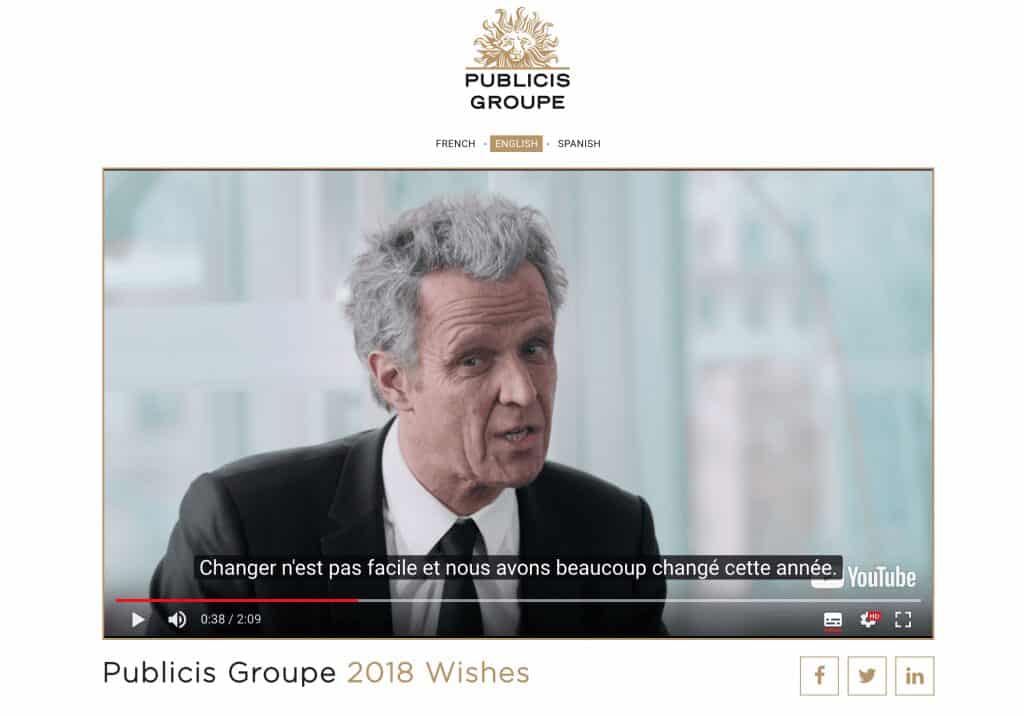 Les voeux 2018 ratés de Publicis