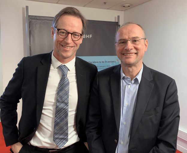 Jean-Noël de Galzain Pdg de Wallix et Didier Testot Fondateur de LA BOURSE ET LA VIE TV