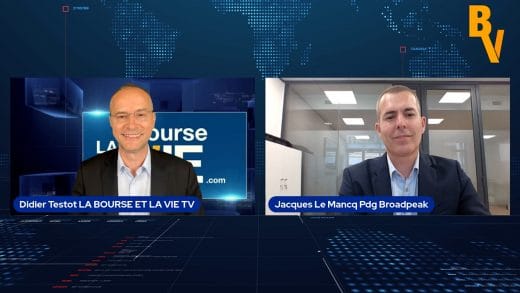 Jacques le Mancq Pdg Broadpeak avec Didier Testot (Tous droits réservés 2022 www.labourseetlavie.com)